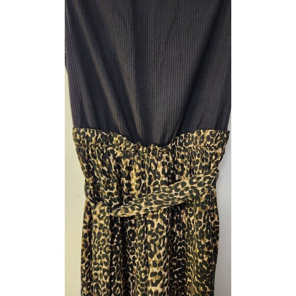 As U Wish Women's Jumpsuit Tie Waist Sleeveless, Wide Leg, Dressy Size Large - Picture 6 of 6